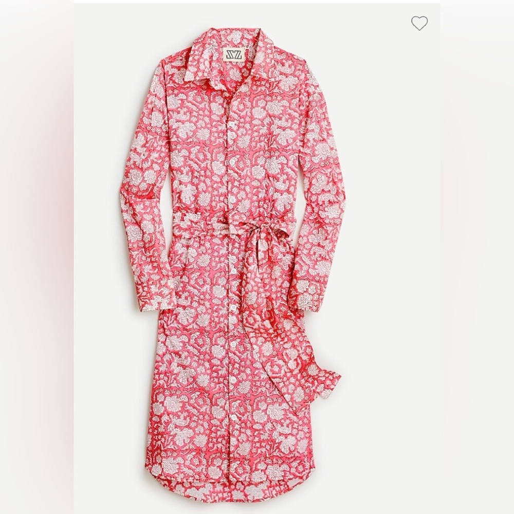 SZ Blockprints Pink Nila Floral Maxi Dress Button Down